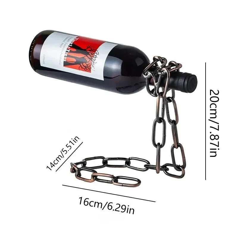 Hanging Chain Rack Wine Bottle Holder 